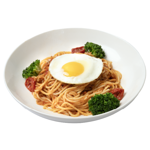 太陽蛋義式肉醬筆管麵